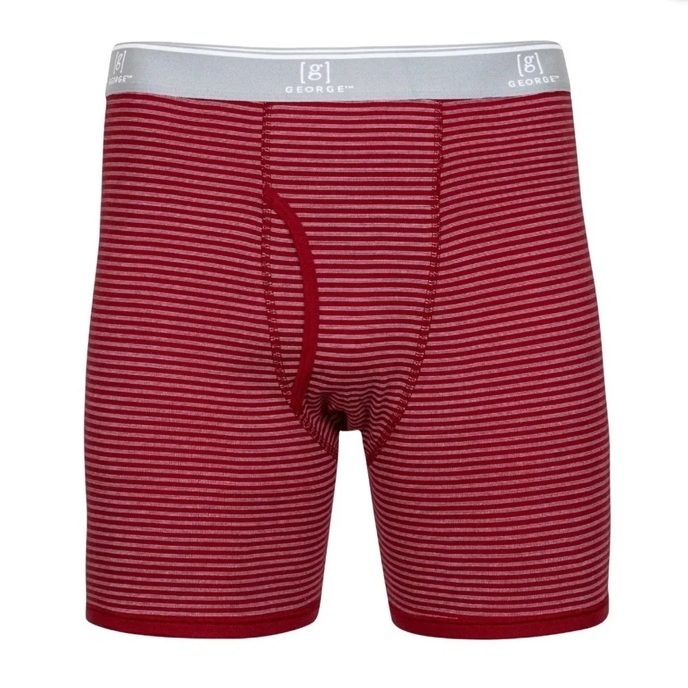 George Men's Regular Leg Boxer Briefs, 6-Pack